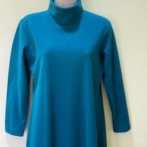 Coldwater Creek Green Turtleneck Maxi dress PM